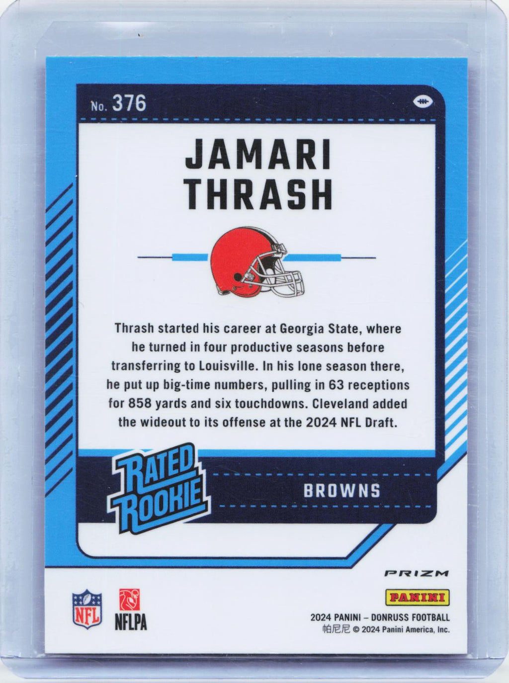 2024 Donruss #376 Jamari Thrash Optic Rated Rookies Preview Red Pandora