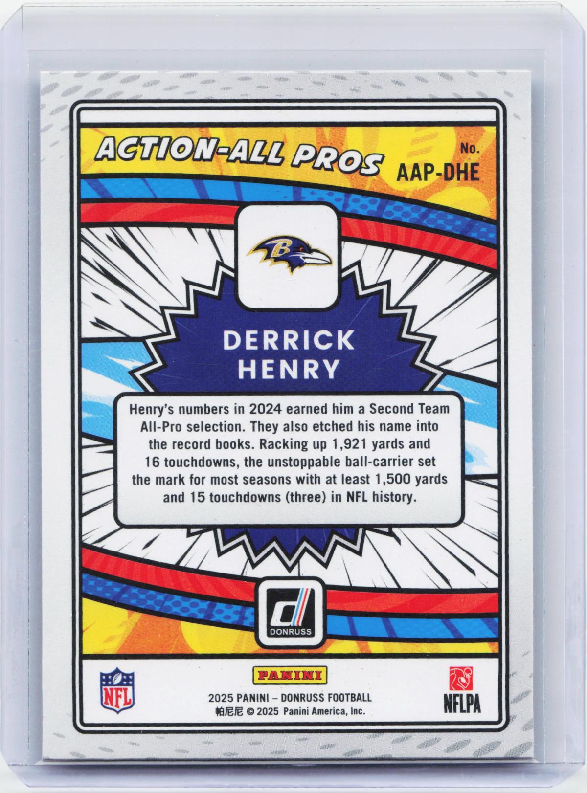 2025 Donruss #AAP-DHE Derrick Henry Action-All Pros