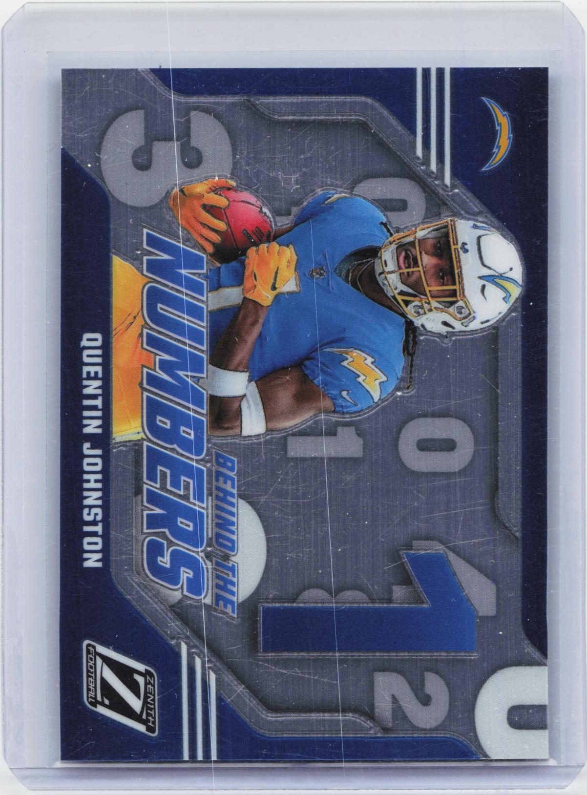 2023 Panini Zenith #25 Quentin Johnston Behind the Numbers