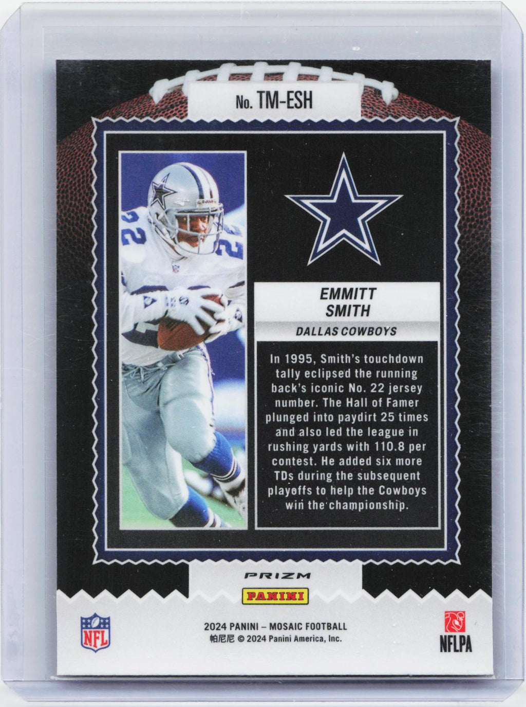 2024 Panini Mosaic #TM-ESH Emmitt Smith Touchdown Masters Mosaic Green