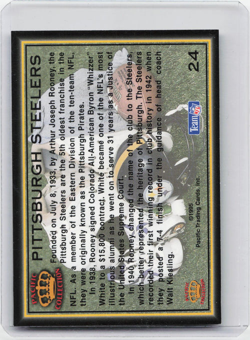 1995 Pacific Prisms #24 Pittsburgh Steelers Team Helmets