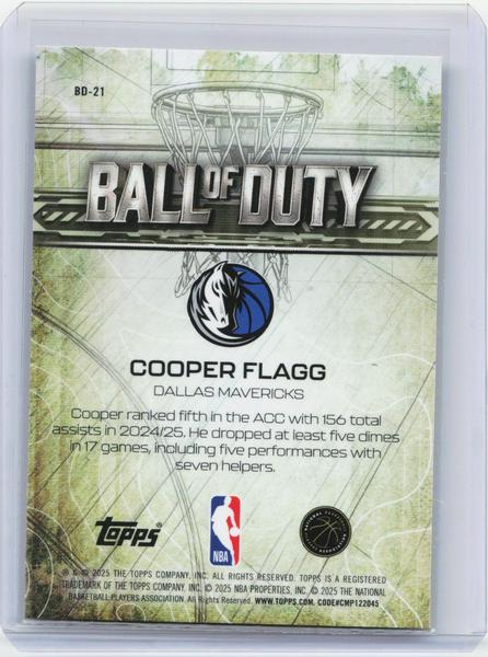 2025-26 Topps Chrome #BD-21 Cooper Flagg Ball of Duty