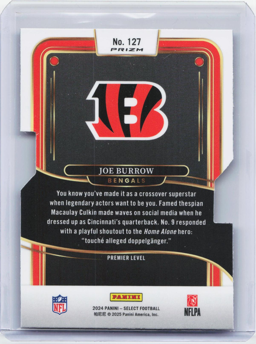 2024 Panini Select #127 Joe Burrow Silver Prizm Die Cut