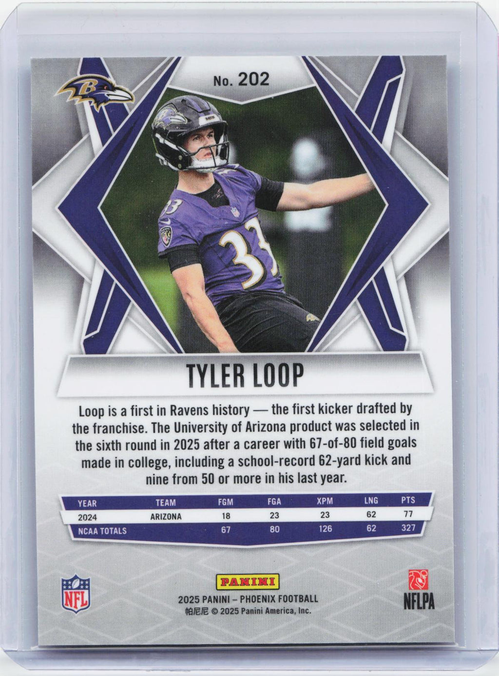 2025 Panini Phoenix #202 Tyler Loop Silver Prizm