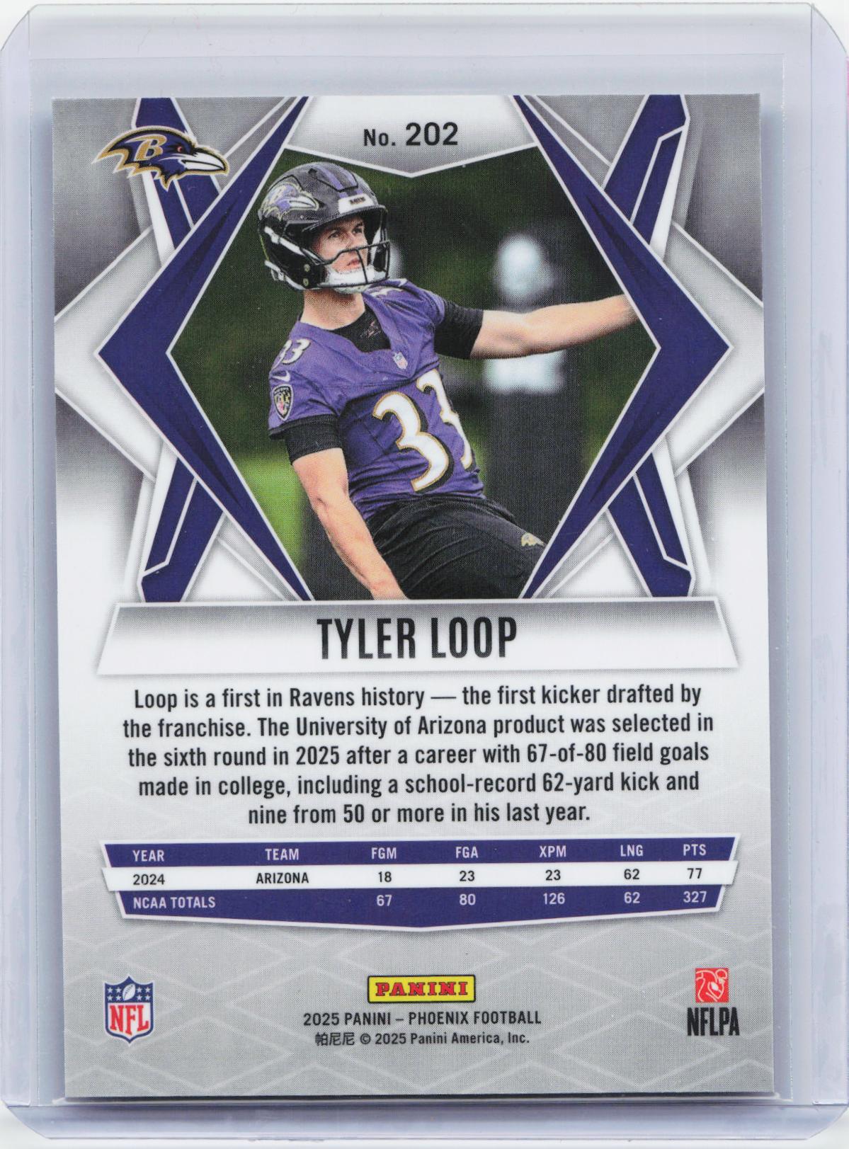 2025 Panini Phoenix #202 Tyler Loop Silver Prizm