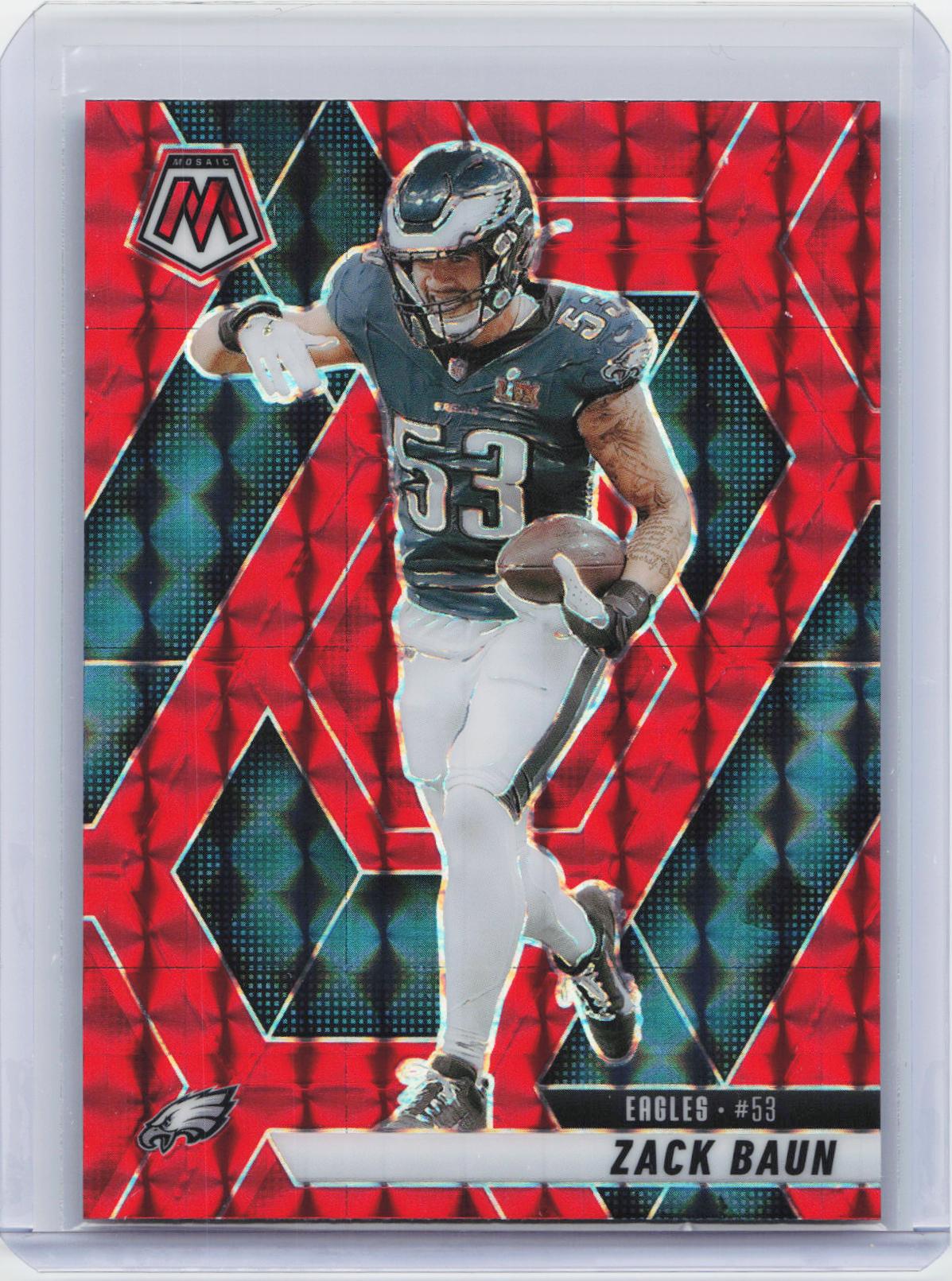 2025 Panini Mosaic #141 Zack Baun Mosaic Red