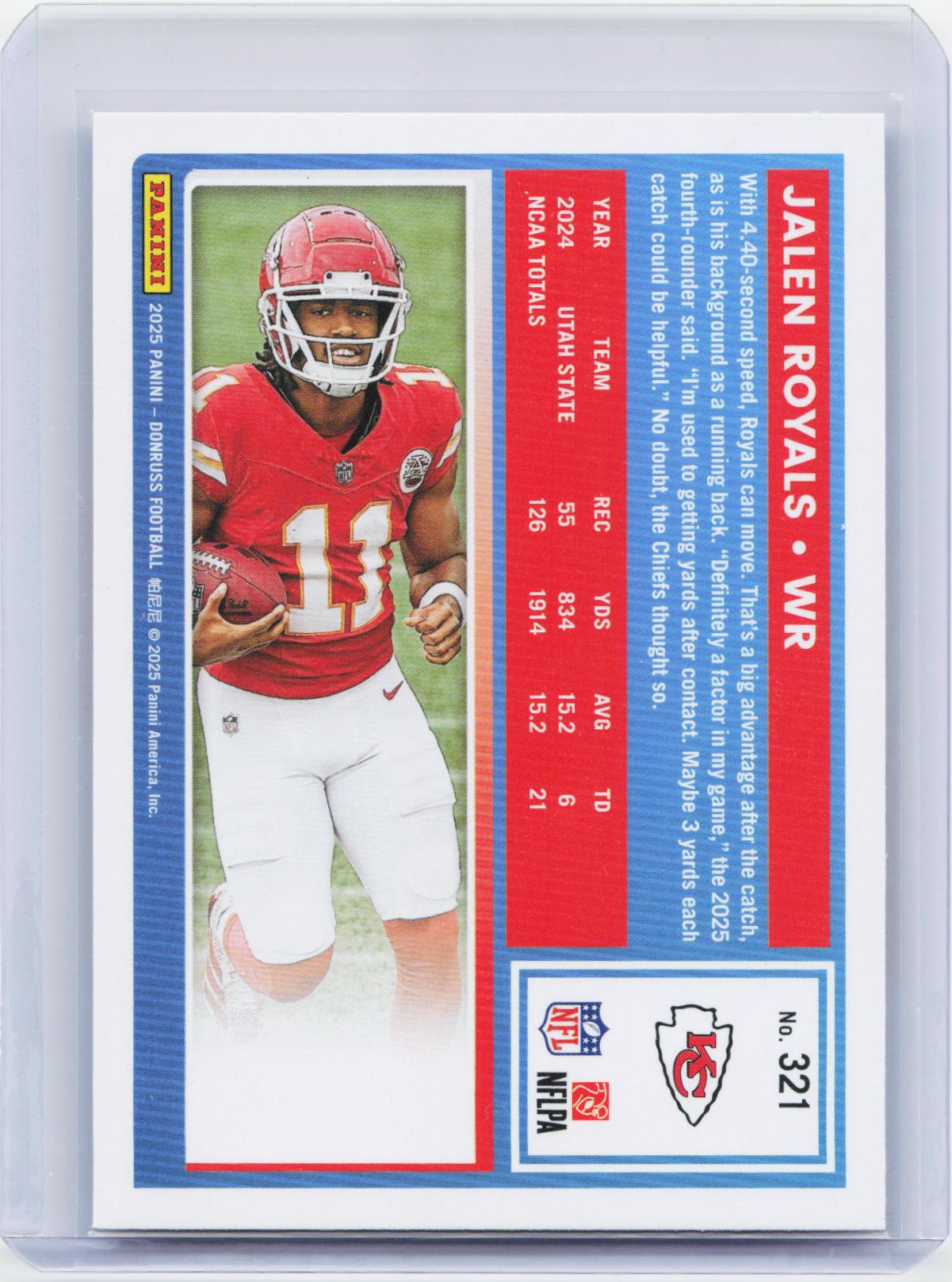 2025 Donruss #321 Jalen Royals