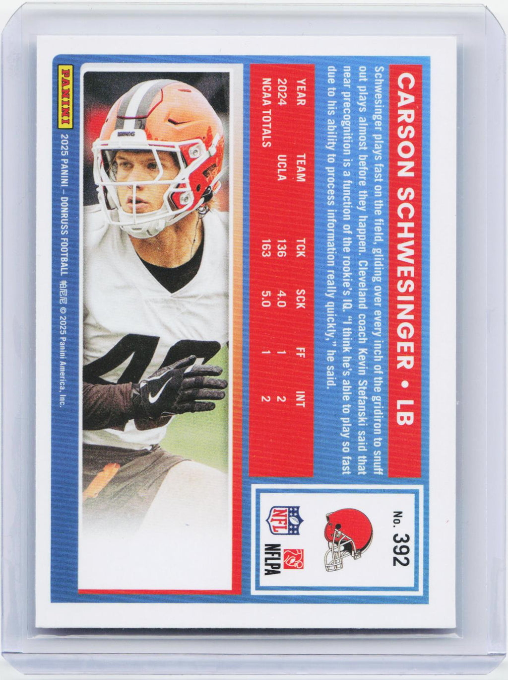 2025 Donruss #392 Carson Schwesinger
