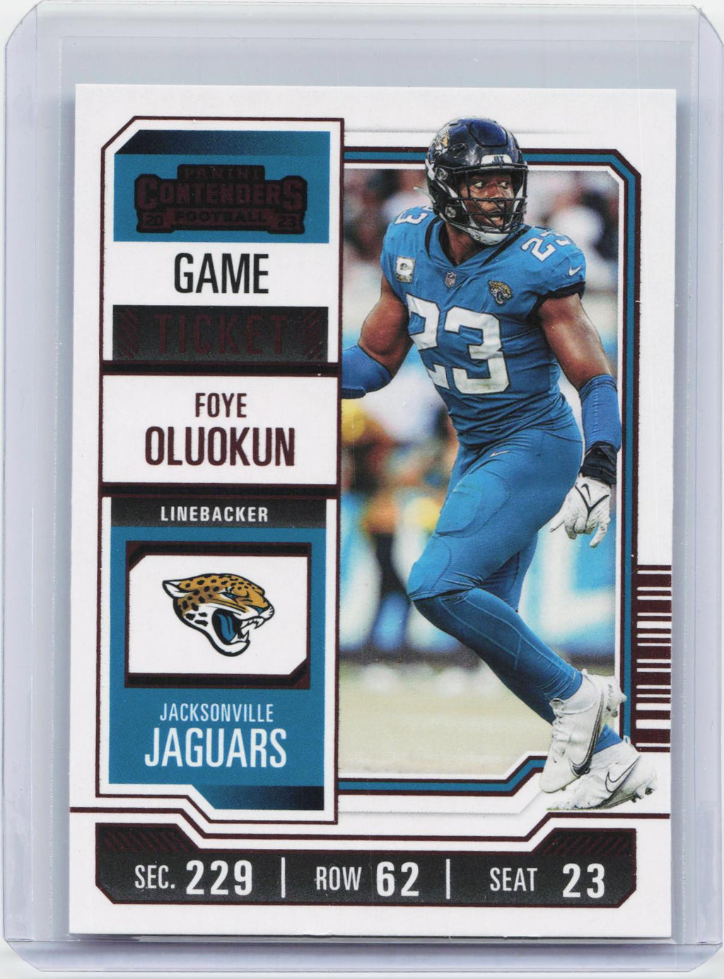2023 Panini Contenders #46 Foye Oluokun Game Ticket Bronze