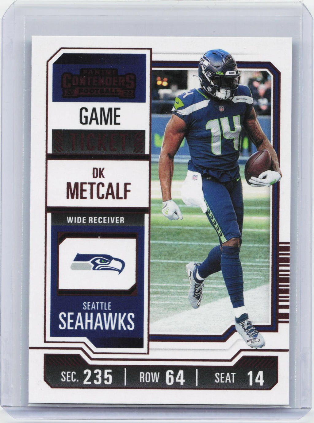 2023 Panini Contenders #89 DK Metcalf Game Ticket Bronze