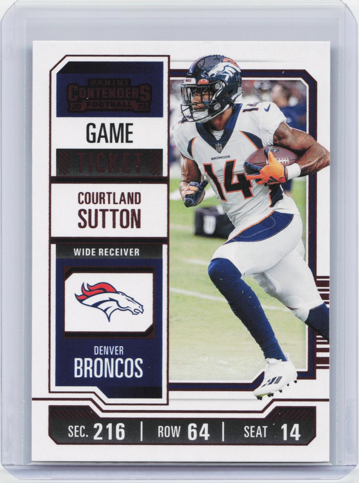 2023 Panini Contenders #30 Courtland Sutton Game Ticket Bronze