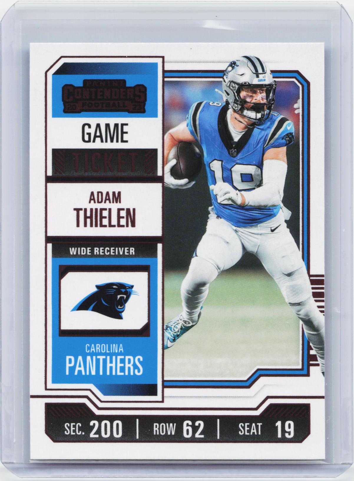2023 Panini Contenders #14 Adam Thielen Game Ticket Bronze