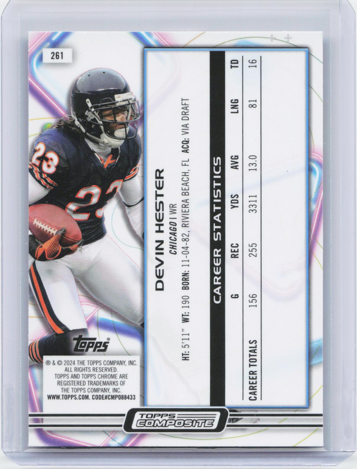 2023 Topps Composite #261 Devin Hester Cosmic Chrome Nucleus