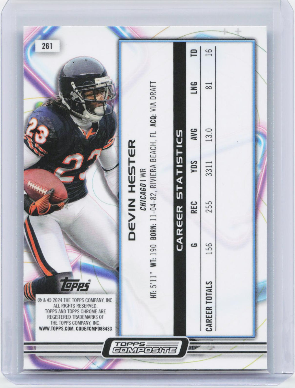 2023 Topps Composite #261 Devin Hester Cosmic Chrome Nucleus
