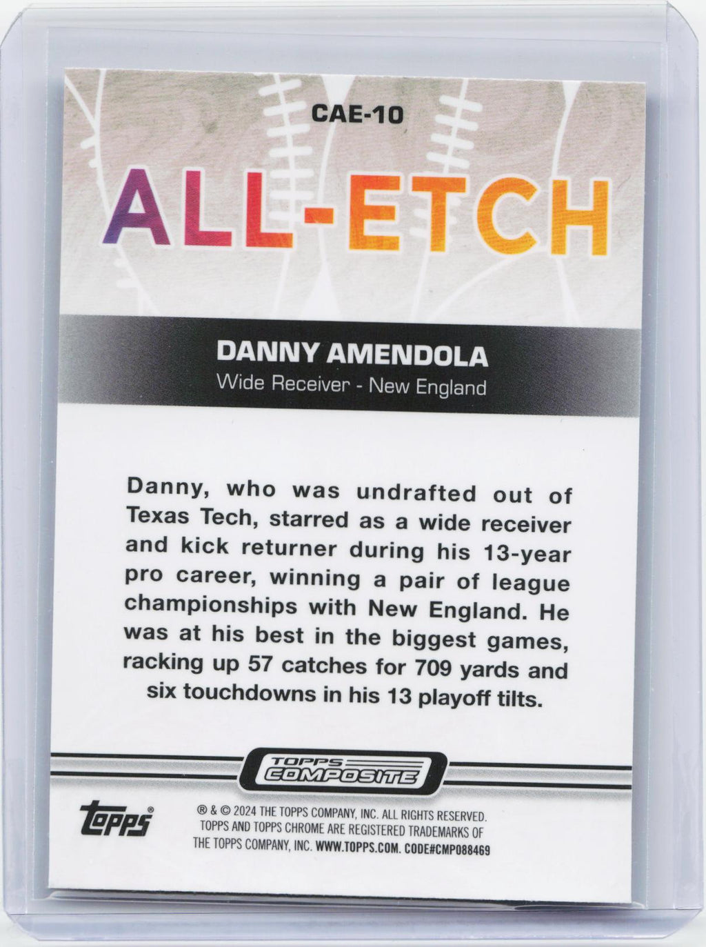 2023 Topps Composite #CAE-10 Danny Amendola Chrome All-Etch X-Fractor