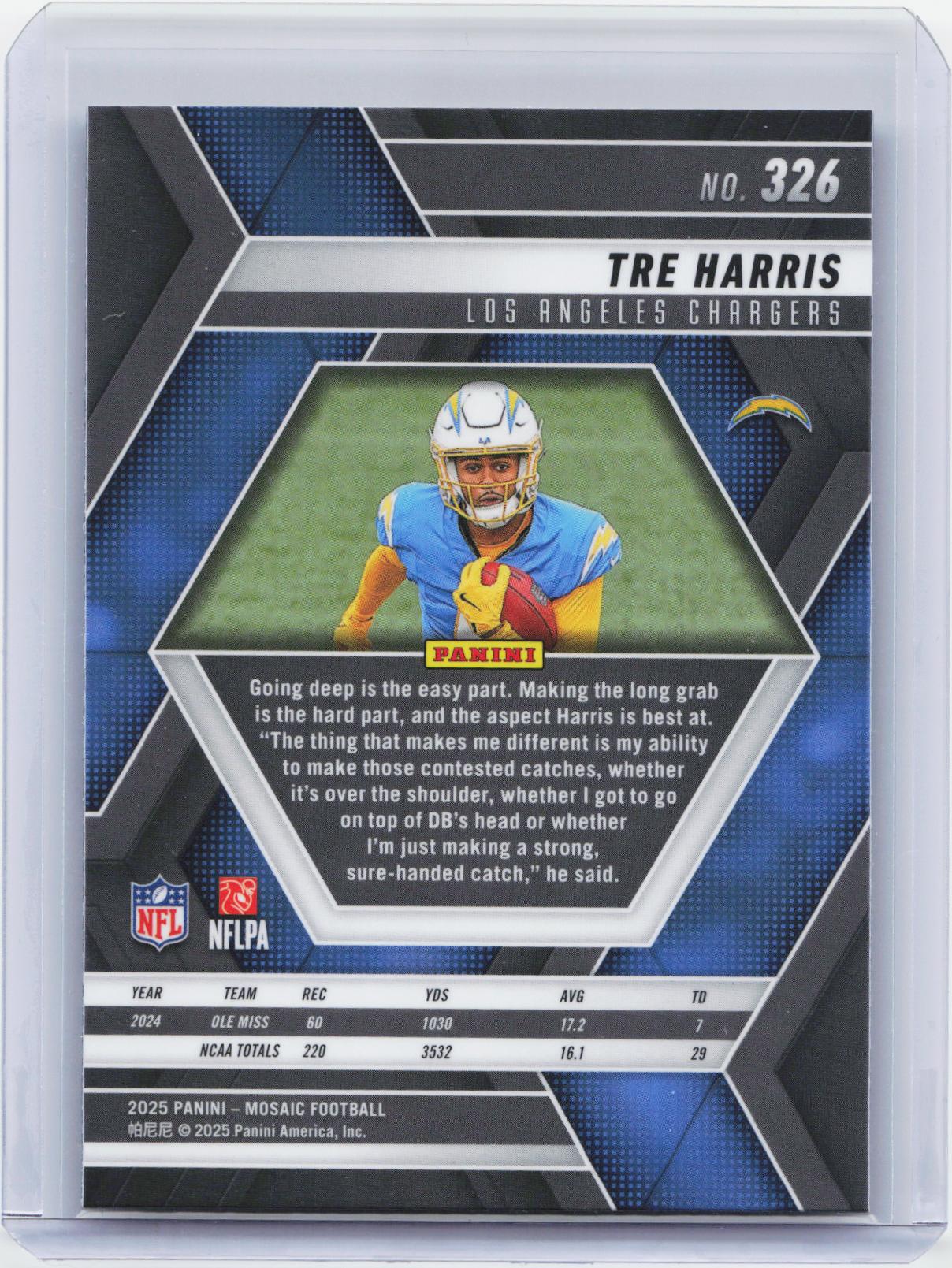2025 Panini Mosaic #326 Tre Harris