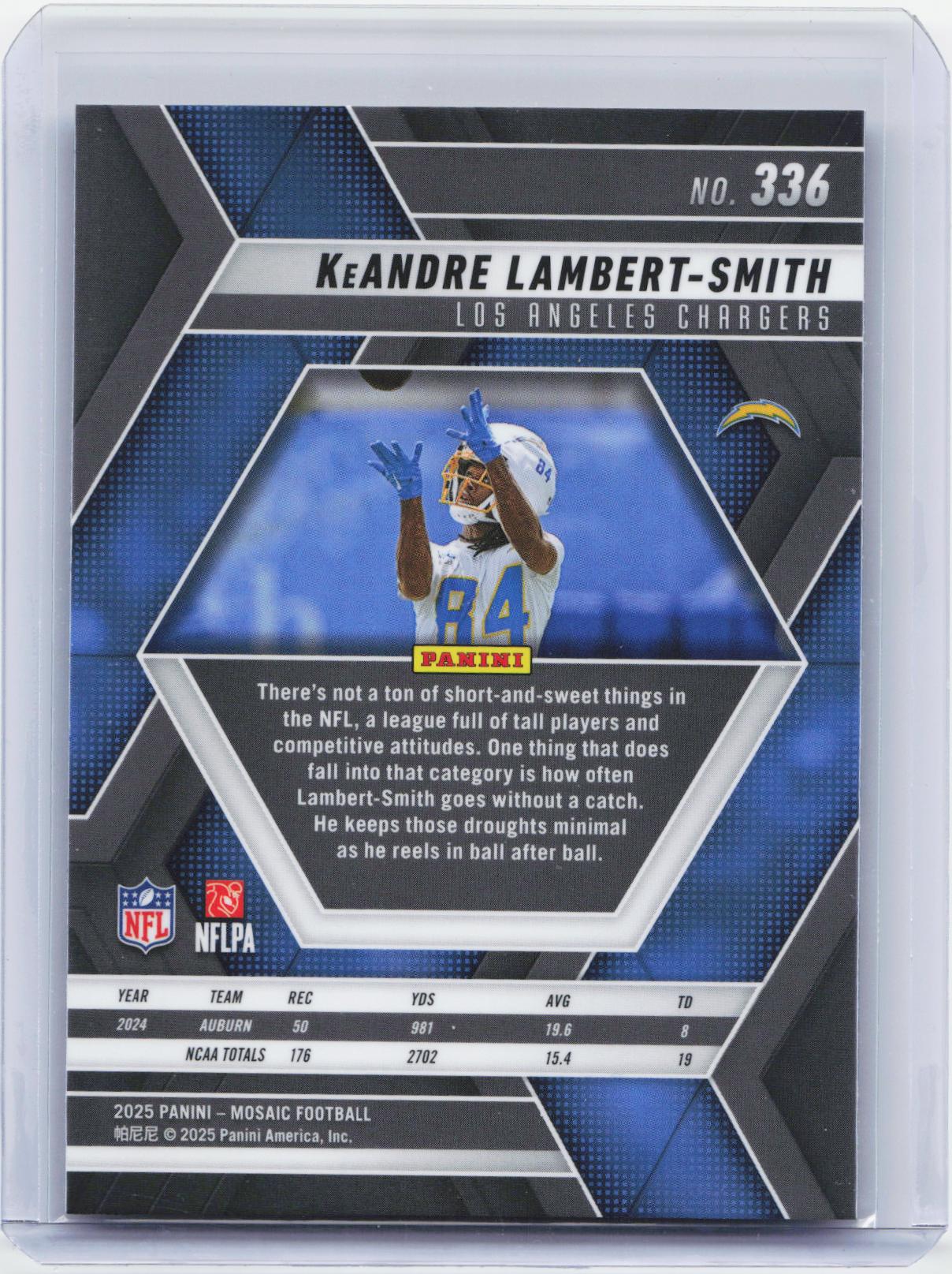 2025 Panini Mosaic #336 KeAndre Lambert-Smith