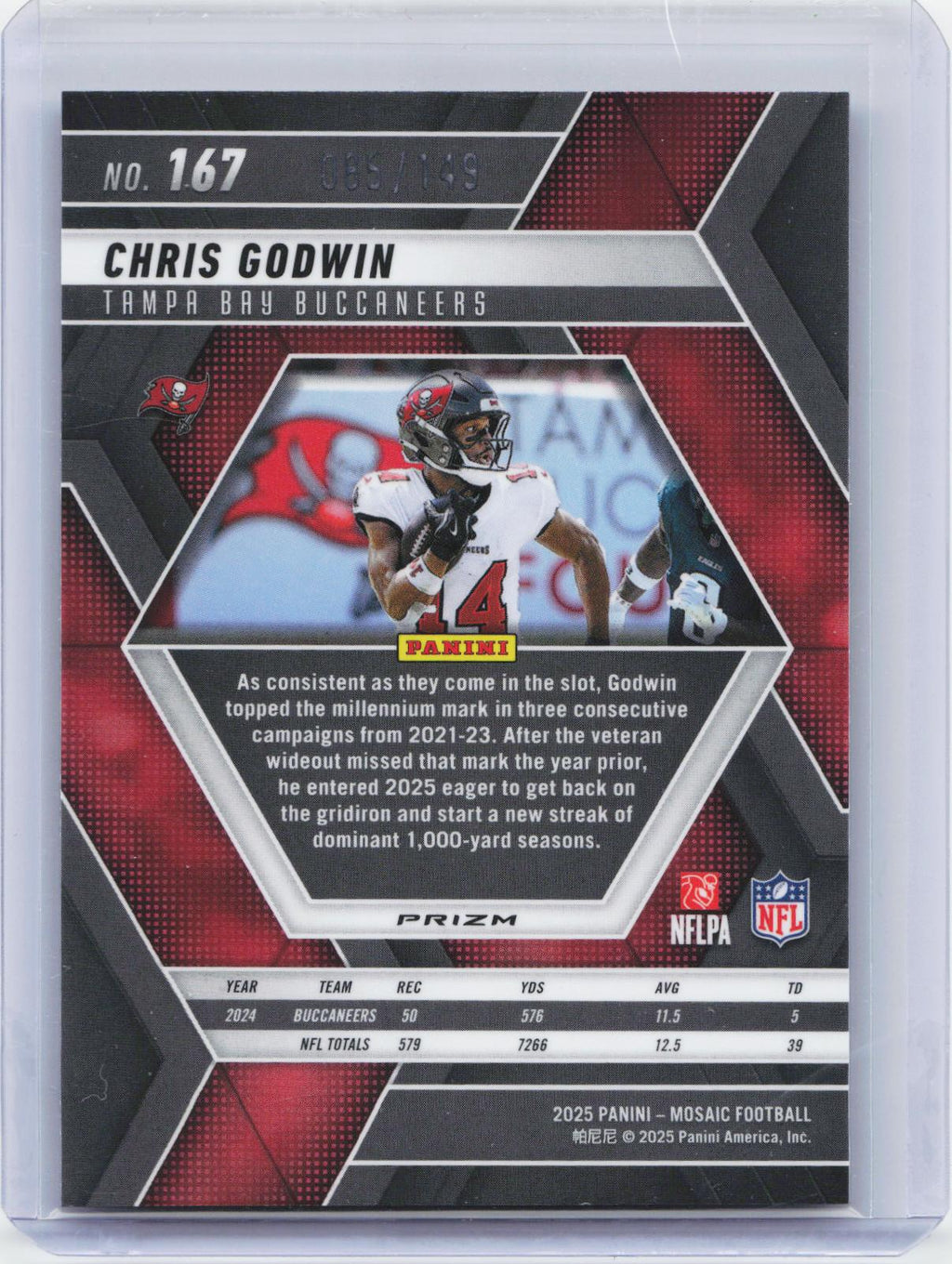 2025 Panini Mosaic #167 Chris Godwin Silver Knight #/149