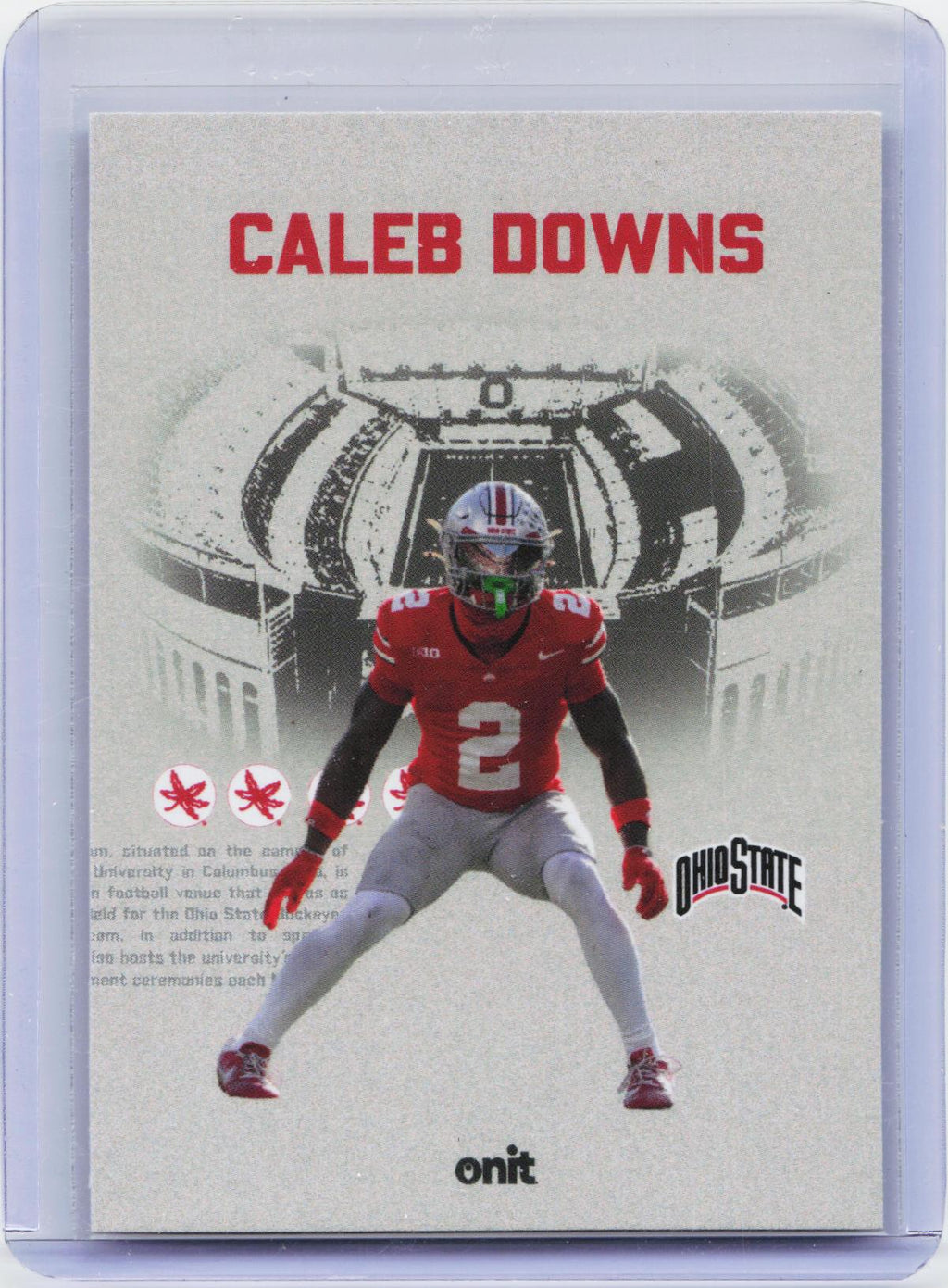 2025 ONIT Athlete Ohio State Buckeyes #VS-4 Caleb Downs Vestige