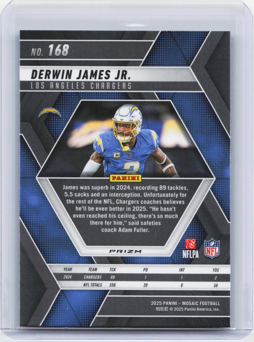 2025 Panini Mosaic #168 Derwin James Jr. Mosaic Green