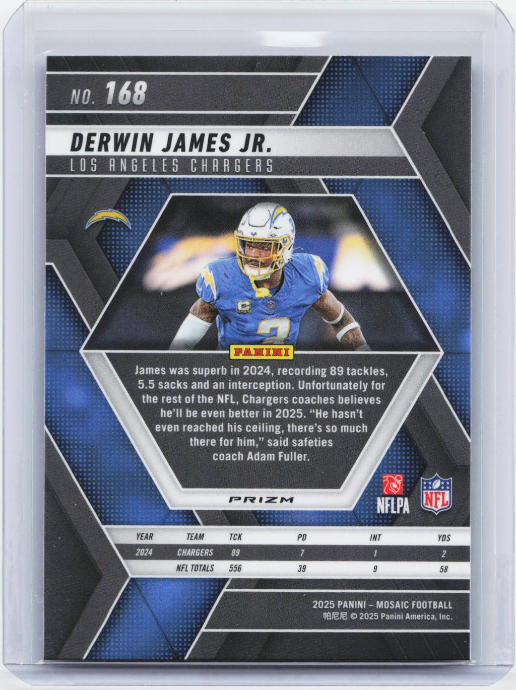 2025 Panini Mosaic #168 Derwin James Jr. Silver