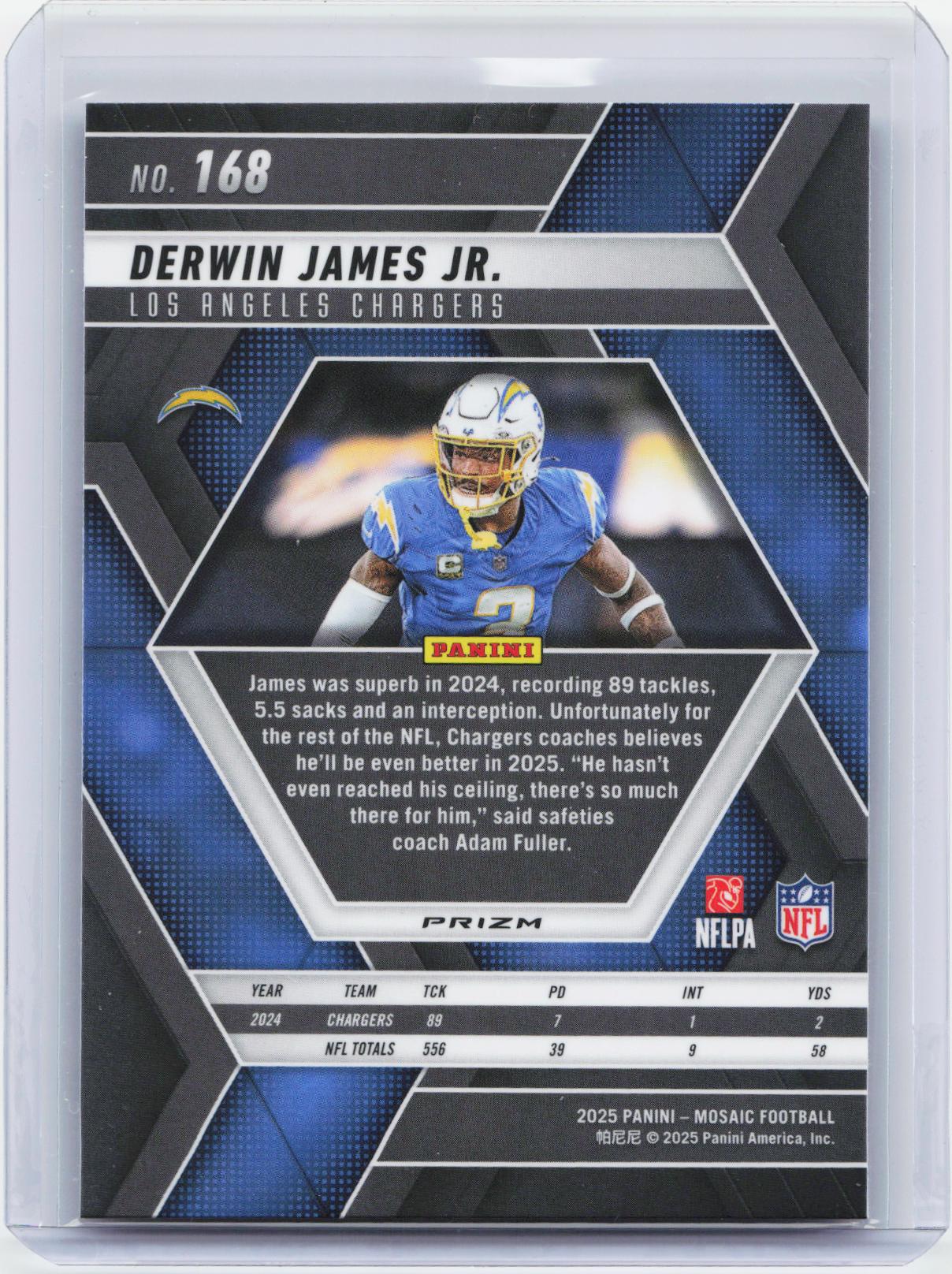 2025 Panini Mosaic #168 Derwin James Jr. Silver