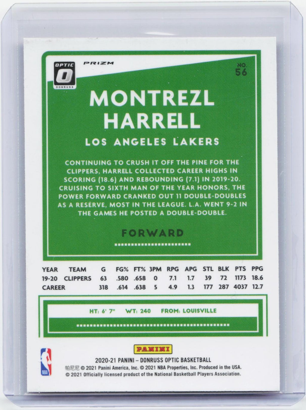 2020-21 Donruss Optic #56 Montrezl Harrell Hyper Pink