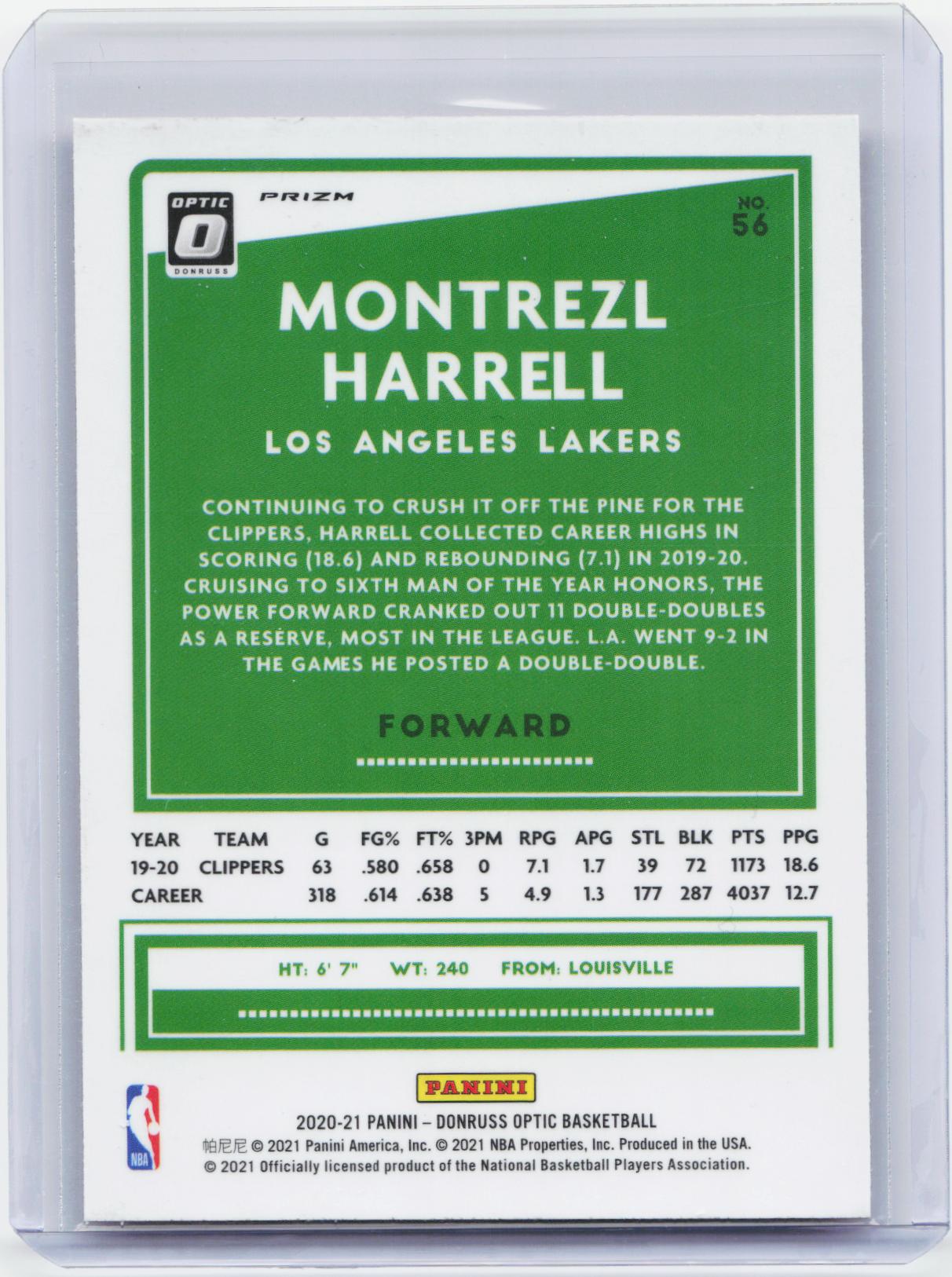2020-21 Donruss Optic #56 Montrezl Harrell Hyper Pink