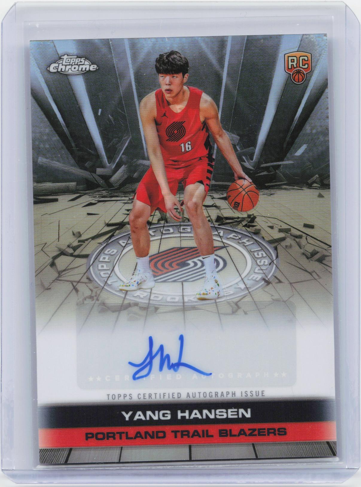 2025-26 Topps Chrome #TAIR-YH Yang Hansen Autograph Issue Rookies
