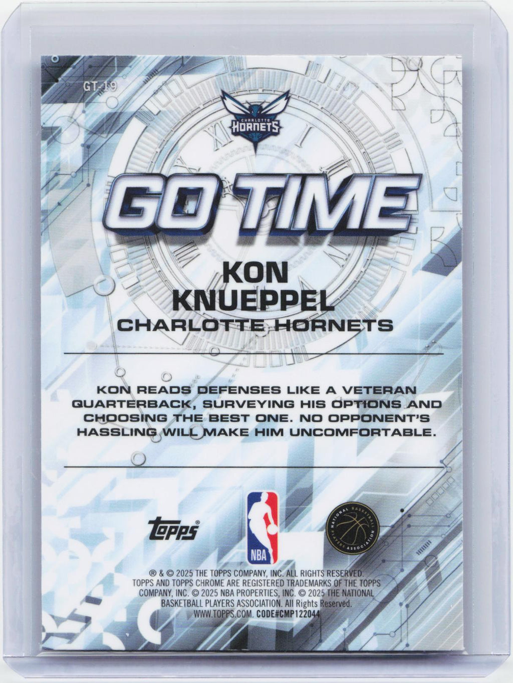 2025-26 Topps Chrome #GT-19 Kon Knueppel Go Time