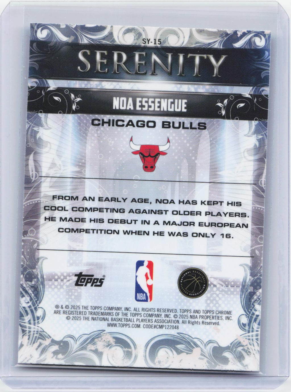 2025-26 Topps Chrome #SY-15 Noa Essengue Serenity