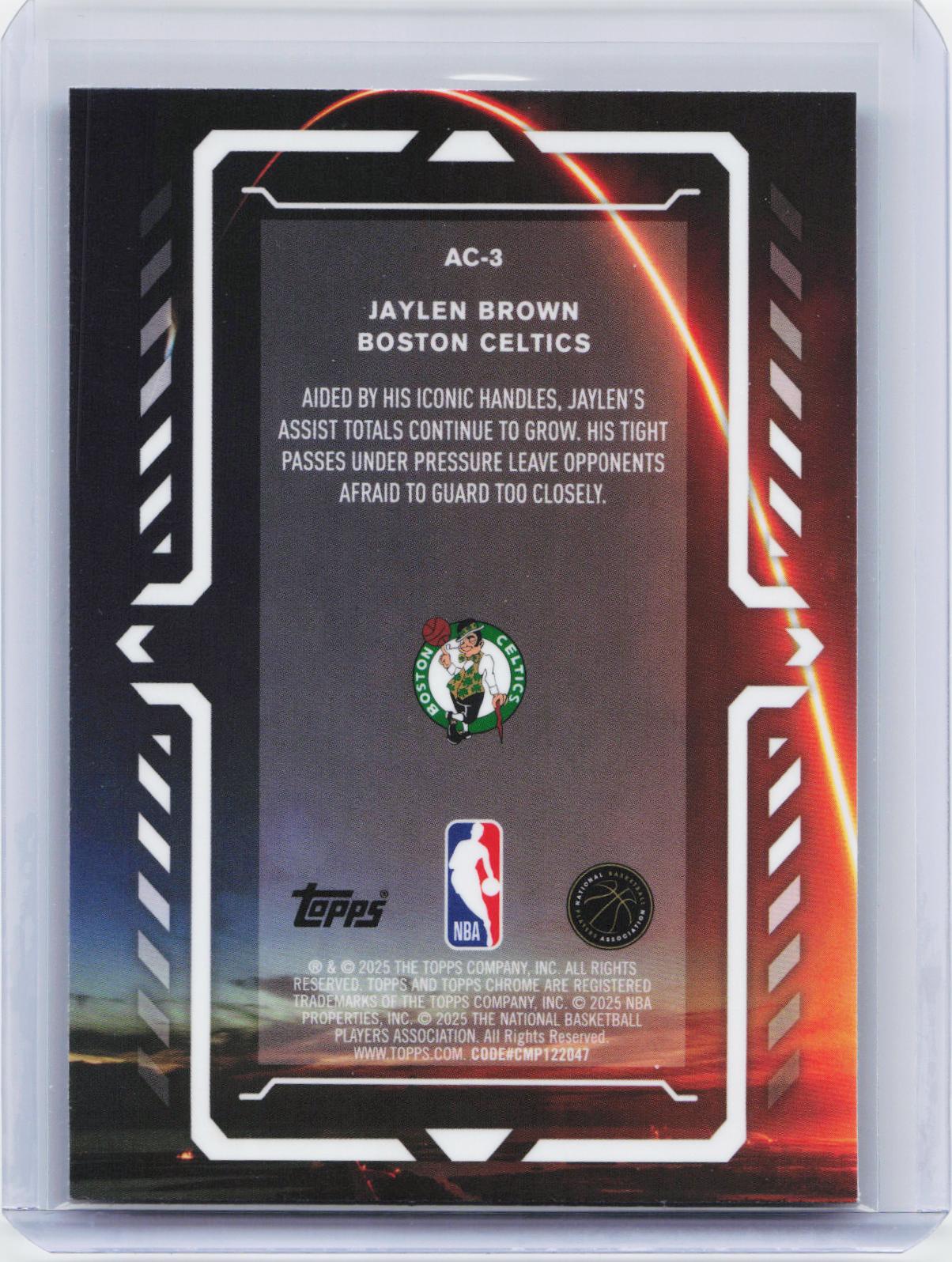 2025-26 Topps Chrome #AC-3 Jaylen Brown Activators