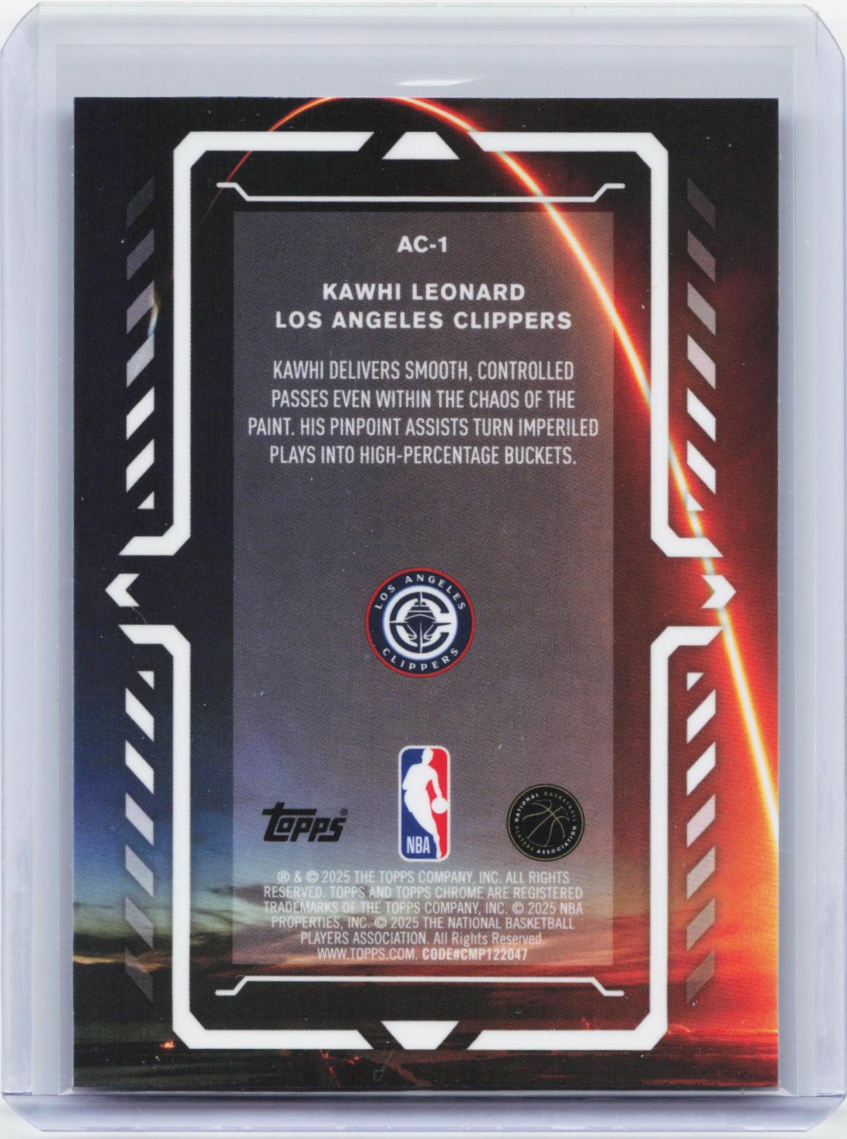 2025-26 Topps Chrome #AC-1 Kawhi Leonard Activators
