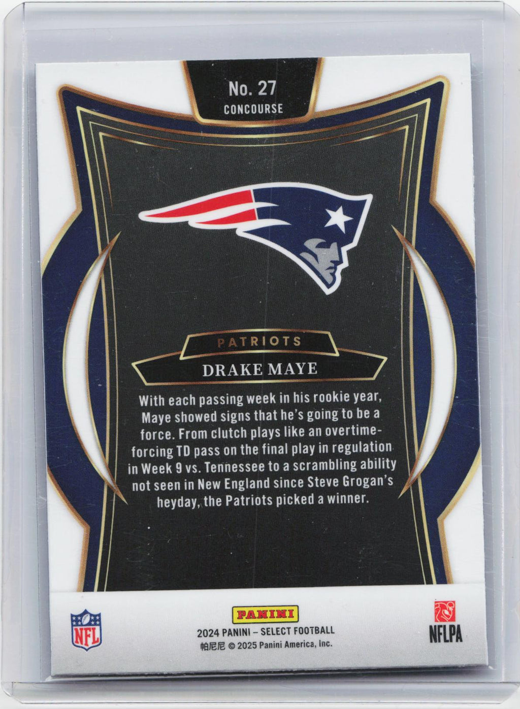 2024 Panini Select #27 Drake Maye