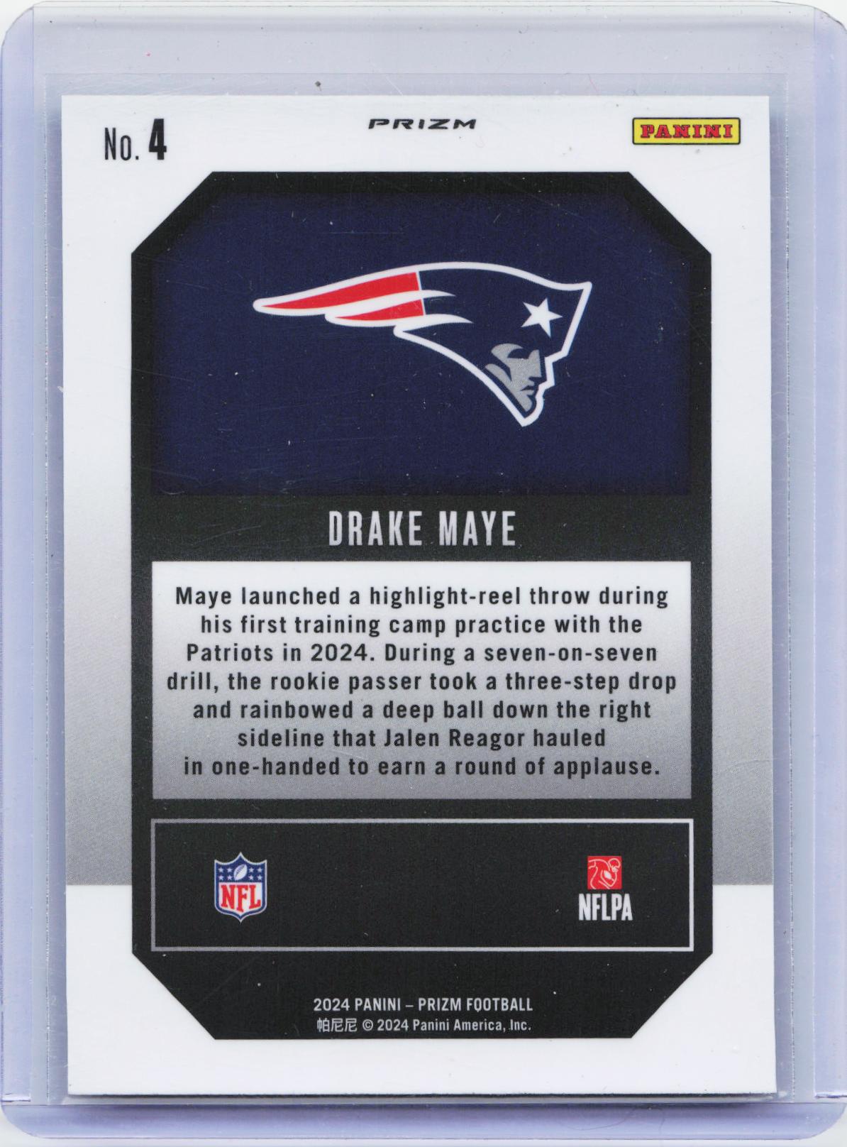 2024 Panini Prizm - Emergent Green Wave Prizm #4 Drake Maye
