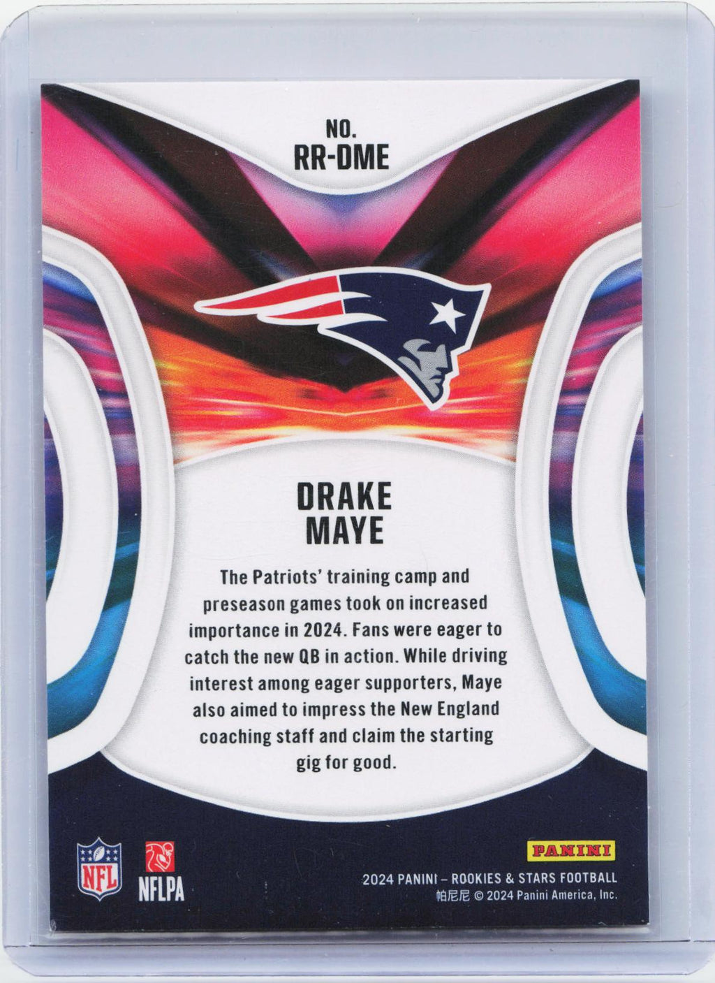2024 Panini Rookies & Stars #RR-DME Drake Maye Rookie Rush