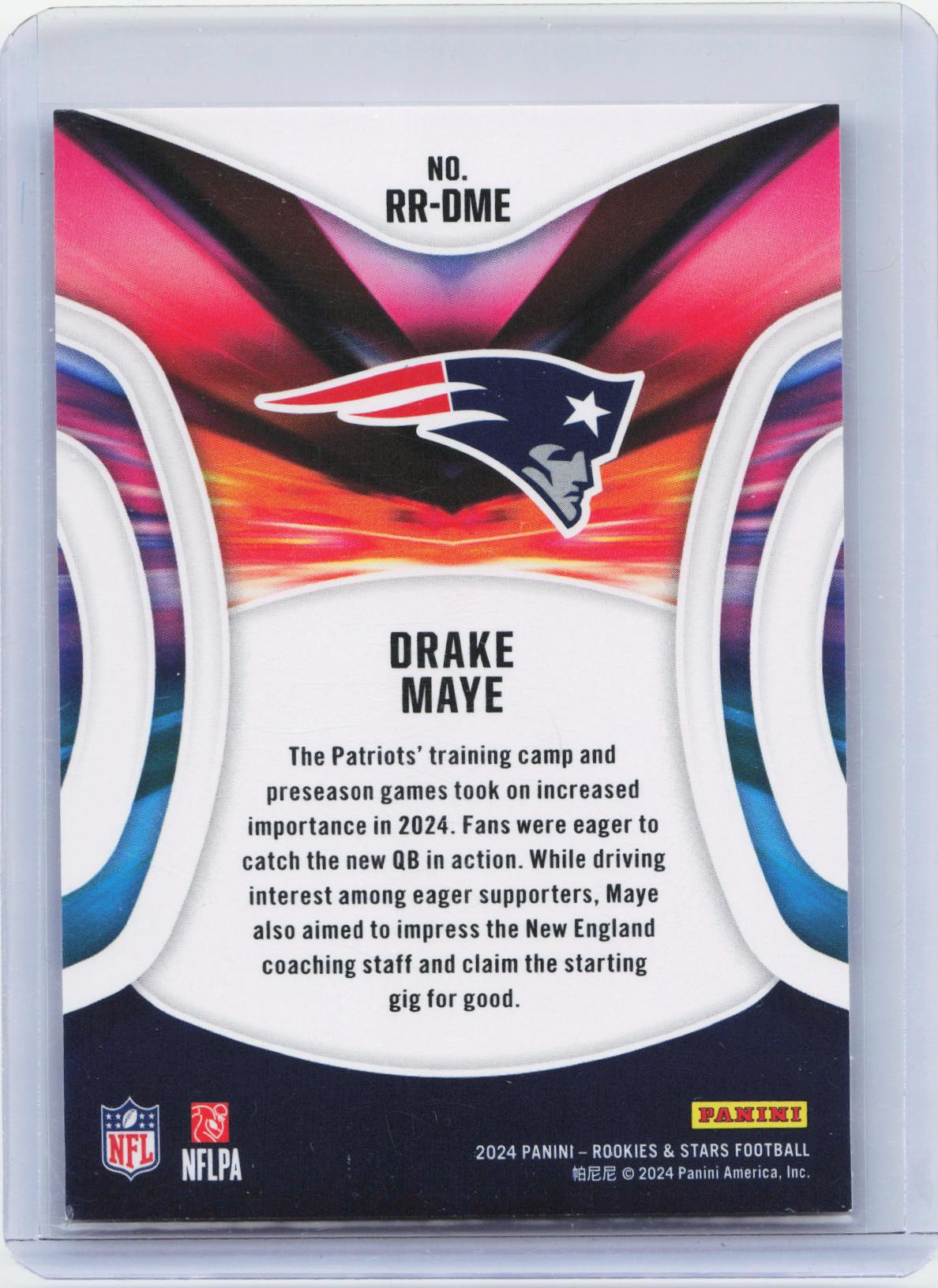 2024 Panini Rookies & Stars #RR-DME Drake Maye Rookie Rush