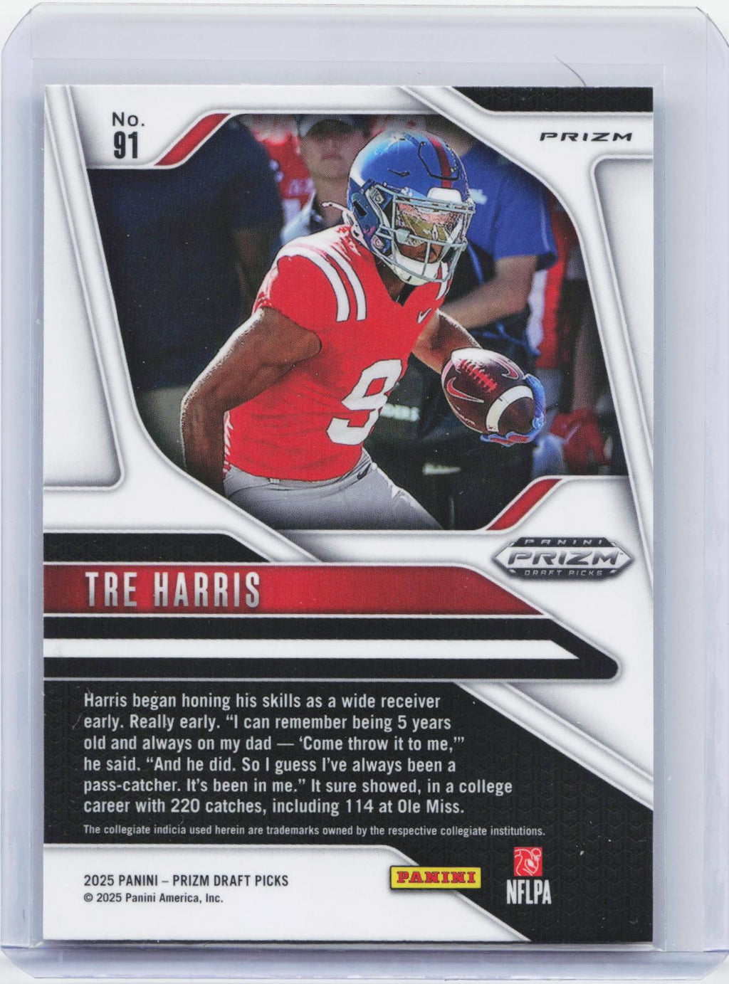 2025 Panini Prizm Draft Picks #91 Tre Harris Prizms Silver