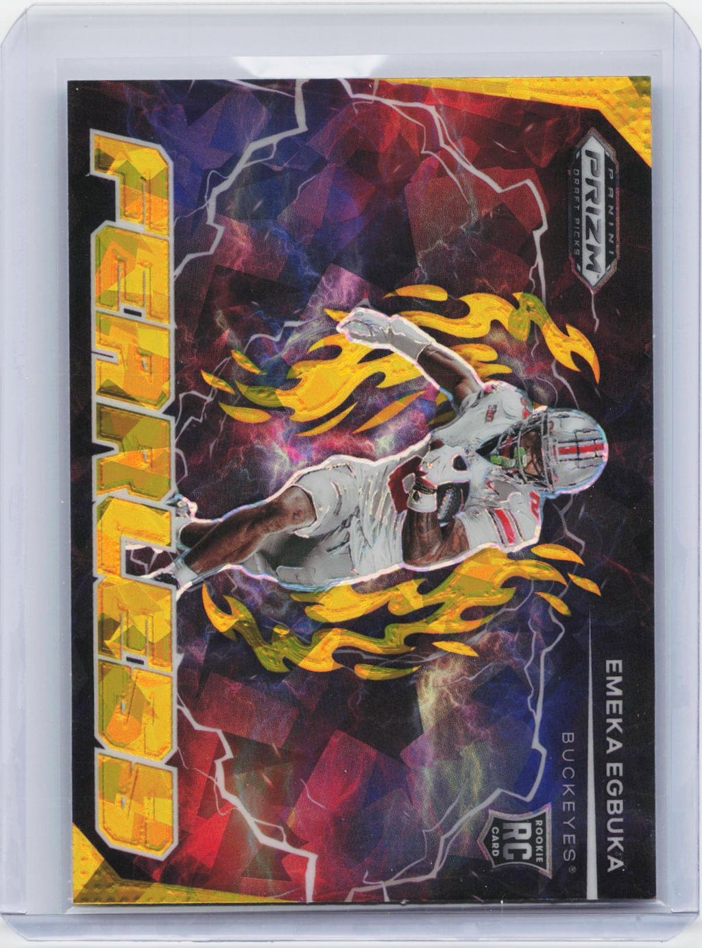 2025 Panini Prizm Draft Picks #F-EEA Emeka Egbuka Fearless Gold Ice