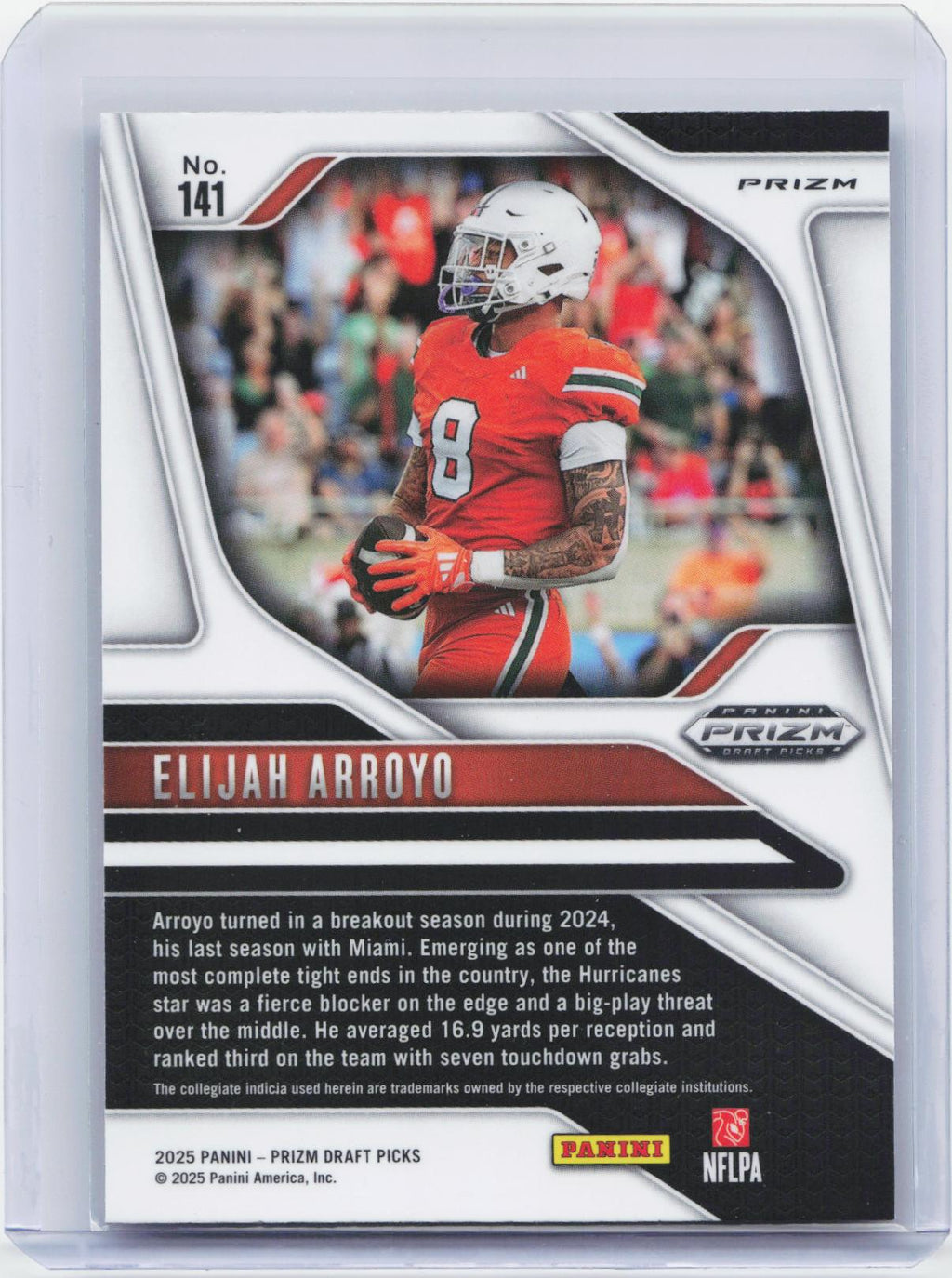 2025 Panini Prizm Draft Picks #141 Elijah Arroyo Prizms Silver