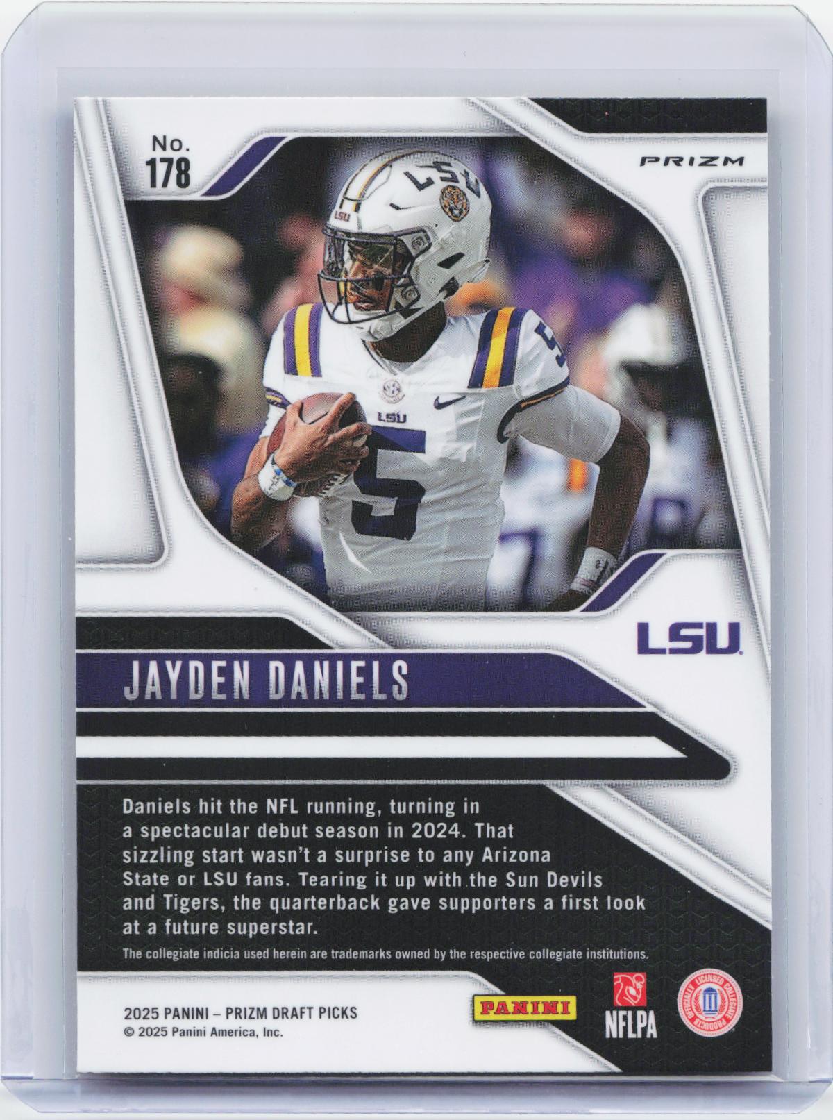 2025 Panini Prizm Draft Picks #178 Jayden Daniels Prizms Gold Ice