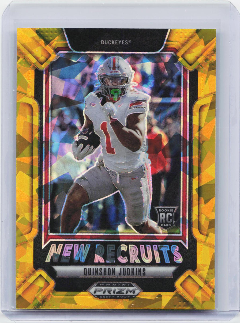 2025 Panini Prizm Draft Picks #19 Quinshon Judkins New Recruits Gold Ice