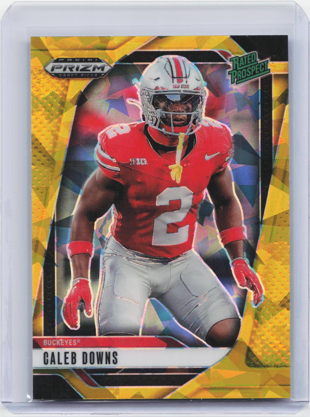 2025 Panini Prizm Draft Picks #159 Caleb Downs Prizms Gold Ice
