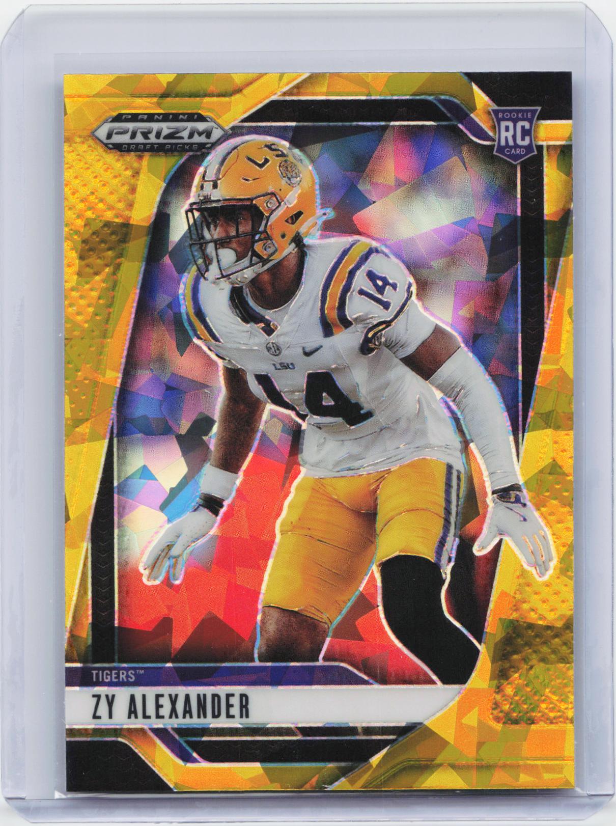 2025 Panini Prizm Draft Picks #51 Zy Alexander Prizms Gold Ice