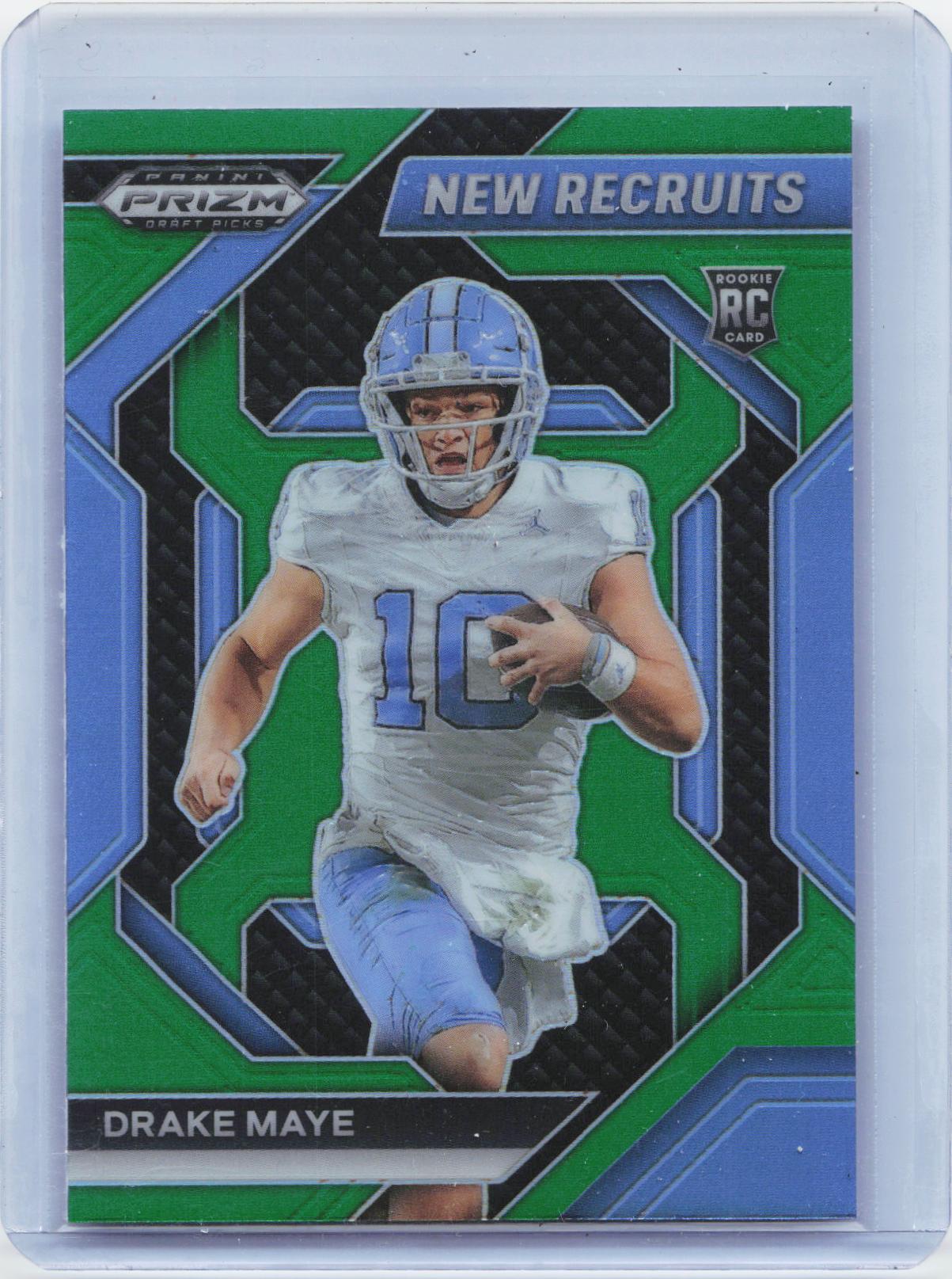 2024 Panini Prizm Draft Picks #NR-DME Drake Maye New Recruits Green