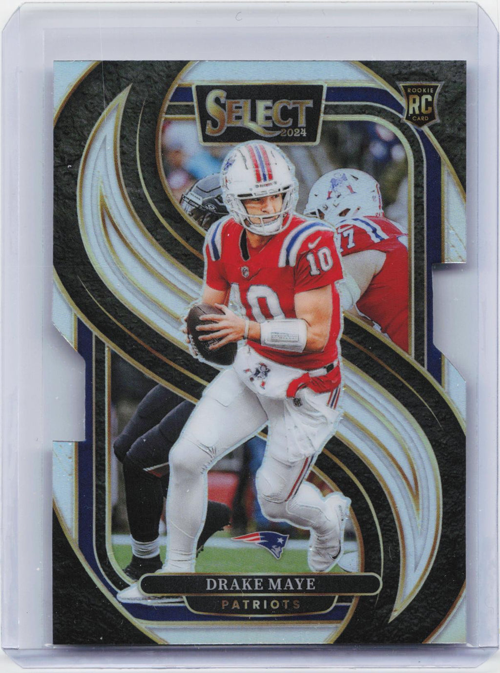 2024 Panini Select #113 Drake Maye Silver Prizm Die Cut