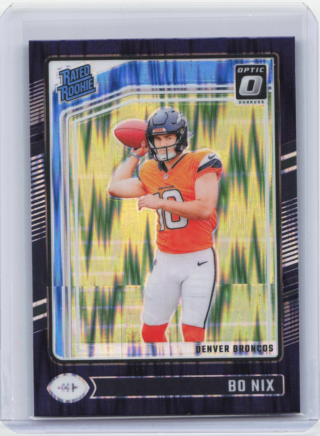 2024 Donruss Optic #209 Bo Nix Purple Shock