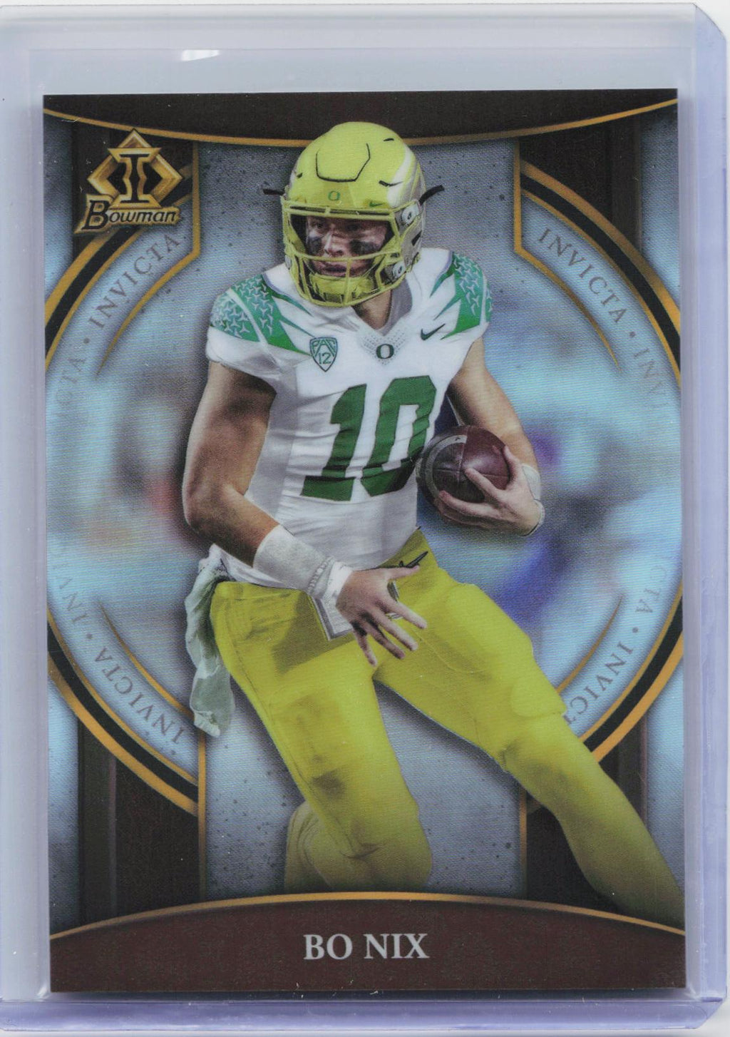 2022 Bowman University Chrome #BI-19 Bo Nix Invicta