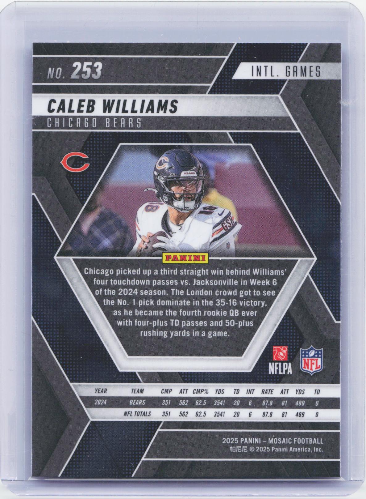 2025 Panini Mosaic #253 Caleb Williams