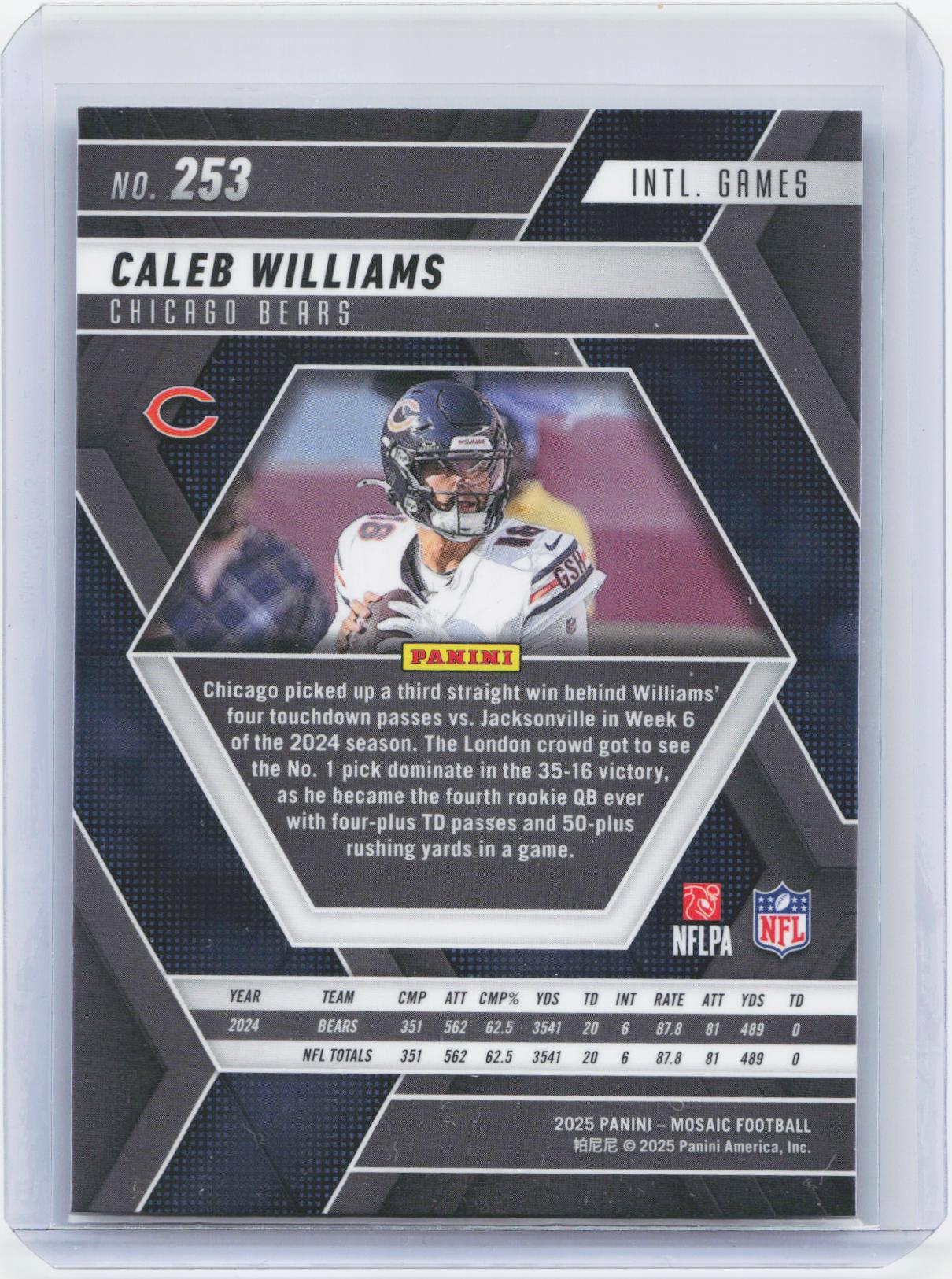 2025 Panini Mosaic #253 Caleb Williams